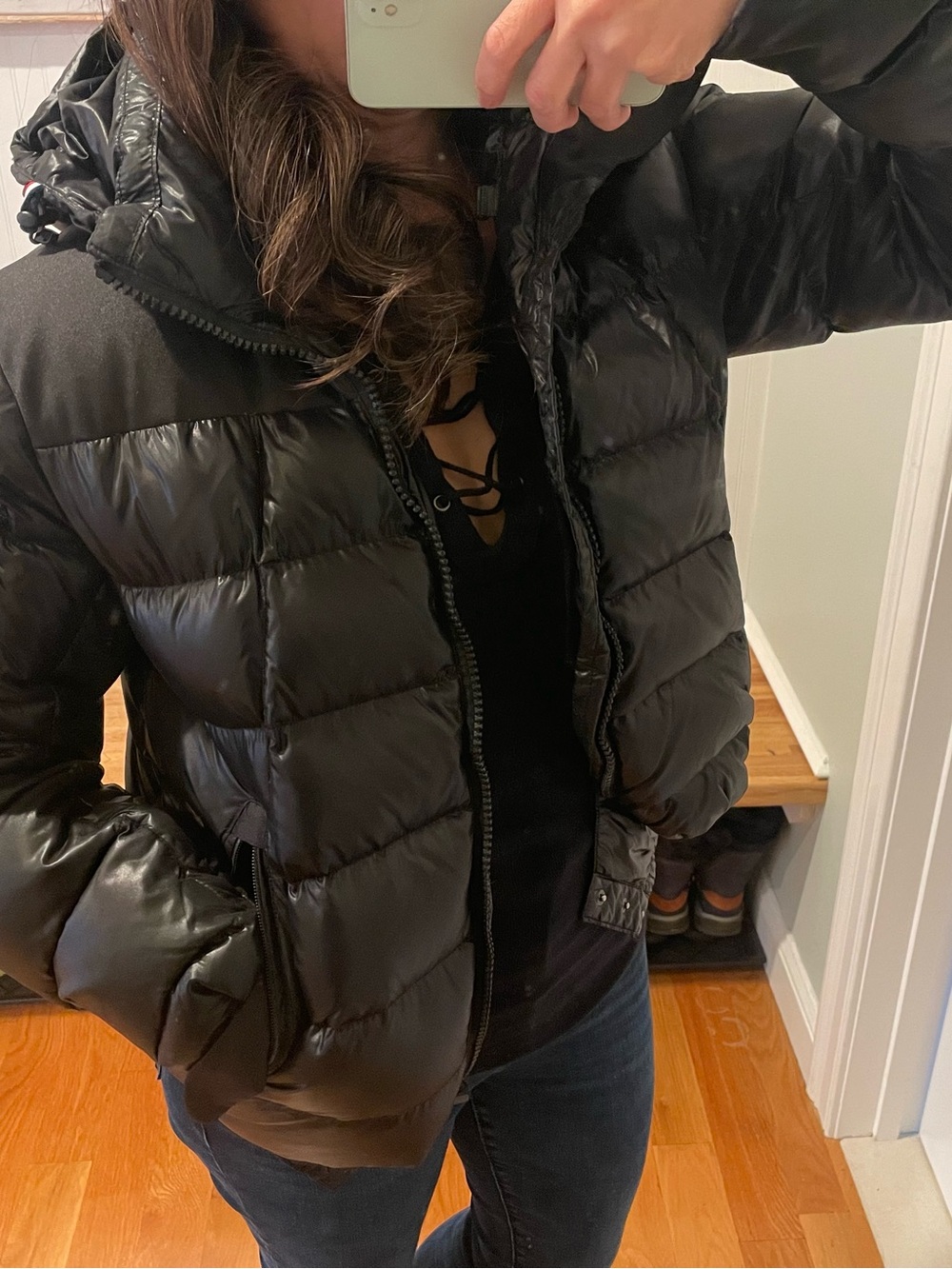 Moncler Classic Black Puffer Jacket - Women's Down jacket Quilted Coat